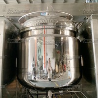 Haute Configuration 1500L Double Cylindre Vide Émulsifiant Mélangeur Cosmétiques Faisant La Machine Vide Homogénéisation Émulsifiant Mélangeur