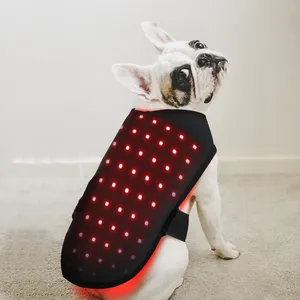 660nm 850nm rosso luce infrarossa cappotto cane terapia anti-dolore animale avvolgente cintura cane cappotto per cane gatto indietro