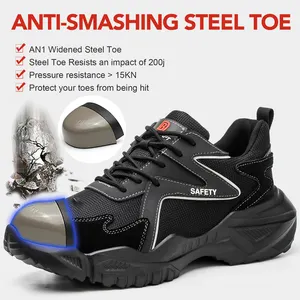 DEBONSAPT 2022 New Fashion Anti-Slippery Anti Puncture Protective Lightweight Safety Jogger Shoes For Men Safety Shoes