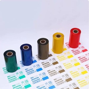 <span class=keywords><strong>Ruban</strong></span> de transfert thermique en résine de cire noire de qualité supérieure TTR 110 mm * 300 m pour imprimante d'étiquettes de codes-barres - Product Image 1