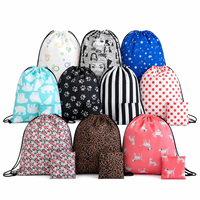 Sac à dos pliable en polyester avec cordon de serrage, impression de logo personnalisé, sac de sport, sac d'école, pochette de voyage pliable 35x40cm, fabrication OEM