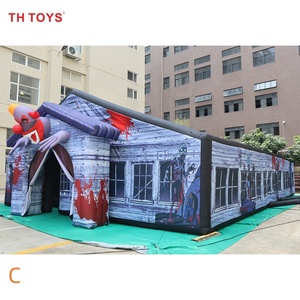Envío a Domicilio, Laberinto Inflable Gigante de 15x10m para Halloween, Casa Embrujada Personalizada con Temática de Circo, Habitación de Escape - Product Image 3