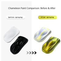 Pigment Chromaflair Caméléon 10-15µm à Effet de Couleur Changeante pour Peinture Chromée Aurore Blanche en Vrac