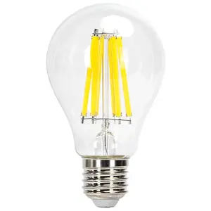 Bombilla LED A65 E27 20W de filamento transparente, ideal para iluminación cálida y decorativa en hogares y negocios. - Product Image 1