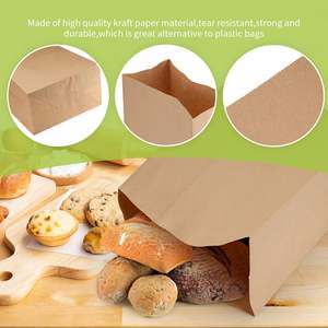 Vente directe du fabricant, faible MOQ, sacs en papier kraft épais et portables pour l'emballage alimentaire. - Product Image 3