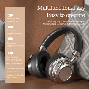 CR-<span class=keywords><strong>9</strong></span> phong cách retro kim loại Over-ear đầu gắn kết không dây cho tai nghe IPX-4 không thấm nước enc thể thao thời trang mặc quần áo - Product Image 3