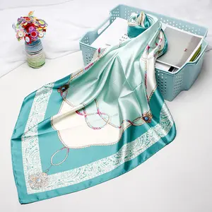 Bán Sỉ Trực Tiếp Tóc Khăn Quàng Cổ Vuông Thiết Kế Khác Nhau Khăn Đội Đầu Lụa Satin Khăn Bandana