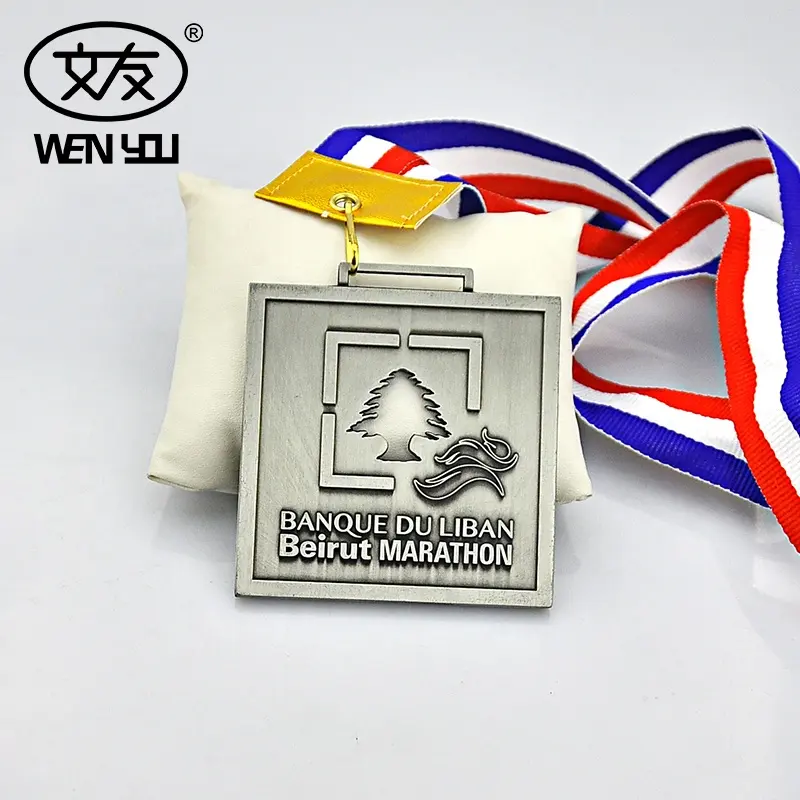 Medalha profissional 3D de metal esmaltado personalizada para esportes voleibol maratona corrida futebol pickleball medalha com fita