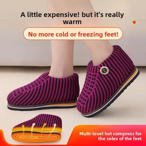 NUEVOS Zapatos de Lana con Calefacción Eléctrica USB KJ 2027 para Hombre y Mujer, con Almohadilla Térmica Recargable, Control Inteligente de Temperatura para el Hogar - Product Image 4