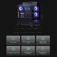 Boîtier de jeu Mid Tower personnalisé en usine, support VGA 420 mm, hauteur du refroidisseur CPU 185 mm, châssis PC ATX MATX ITX avec panneau frontal en maille