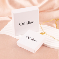 Boîte d'emballage cadeau de bijoux bracelet de luxe en papier rigide personnalisé avec emballage de collier logo pour boîtes à bijoux