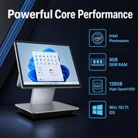 POS-терминал ZOLON WS16A с двумя экранами (15.6+11.6 дюймов), Windows 11, Intel I5, 8+128 ГБ SSD, Wi-Fi 6, кассовый аппарат, низкий MOQ (10 шт.)