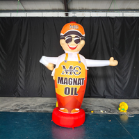 Mascotte gonflable géante de 3 m en tissu Oxford, personnage de dessin animé pour atelier de réparation automobile, publicité événementielle, résistante à l'eau