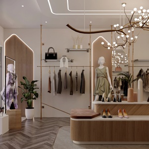 Aménagement intérieur moderne pour magasin de vêtements, présentoirs sur mesure pour boutique, étagères à vêtements, mobilier de magasin de détail, équipement de boutique - Product Image 6