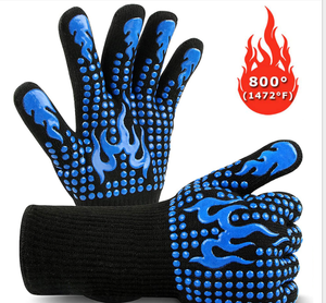 Перчатки для барбекю и барбекю, Силиконовая Термостойкая крышка на 800 градусов - Product Image 4