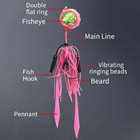 Jigs métalliques de 60g, 80g, 100g avec jupe en silicone et hameçon simple barbelé, leurre chatter bait, jigging lent, leurre de pêche en eau profonde pour le morue