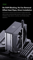 Ventilateur de Boîtier PC SNOWMAN 120mm Noir Ultra Silencieux à Haut Débit d'Air avec Roulement Fluide PWM 4 Broches pour Processeur Gaming en Plastique