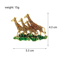 Broche Girafe en Alliage Émaillé, Accessoire de Mode pour Vêtements, Vente en Gros, Meilleure Vente, Broche Cerf pour Poitrine