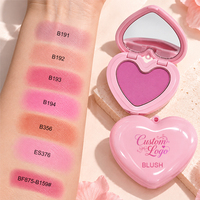 Porte-clés Cœur Mignon avec Charme, Fard à Joues Compact, Logo Sérigraphié Personnalisé, Vente Directe Usine, Fard à Poudre Chaud