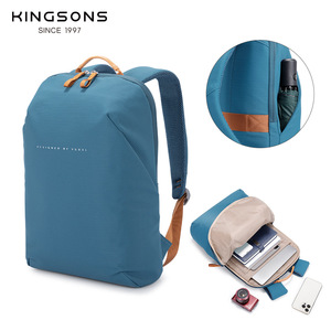 Kingsons Men's Backpack <b>20L</b> Waterproof Computer <b>Bag</b> Leisure Travel Solid Color Backpack With Soft Handle - Product Image 5