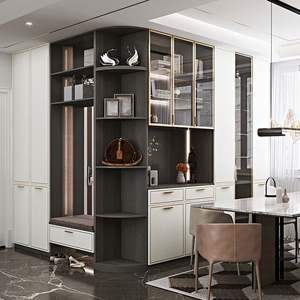 Buffet en bois de style ancien, de haute qualité, avec un grand espace de rangement, pour le salon, la maison ou l'hôtel, fabrication artisanale exquise - Product Image 2