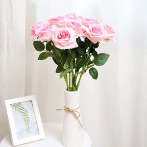 Ramos de rosas artificiales de terciopelo, muy vendidos, individuales, para venta al por mayor, regalos para el Día de San Valentín, decoraciones para bodas - Product Image 3