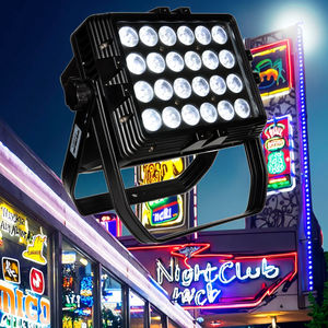 En stock 24/18 Watt RGBWAUV LED Lampe murale carrée étanche IP65 Lumières mobiles avec corps en aluminium Projection DMX512 - Product Image 6