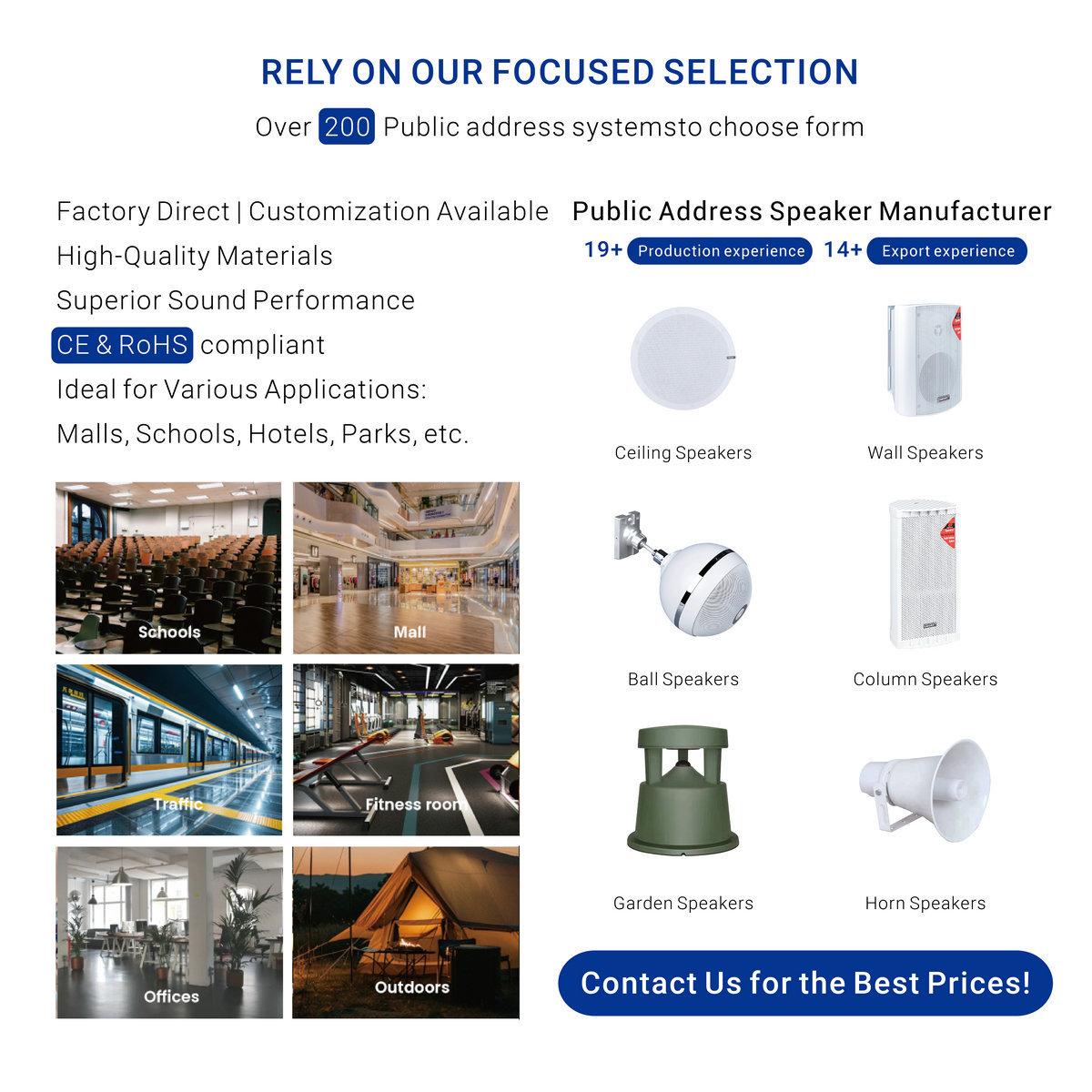 Outdoor Waterproof Wall-Mounted Speaker 2-Way on Wall Speakers 70V 100V 8Ω IP65 Black White In-Wall Speaker · image 6