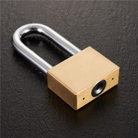 Cadenas en laiton à anse longue de type carré, anti-cisaillement, de haute qualité, avec logo OEM de l'usine FEIHUAN, cadenas à clé maîtresse