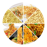 Línea de producción de fideos instantáneos totalmente automática-Frito, Cuadrado 100-120g, 200.000-250.000 paquetes/8h para exportadores