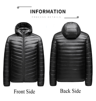Veste d'hiver unisexe légère en duvet coupe-vent et imperméable avec capuche pour l'extérieur