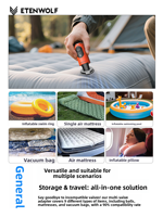 ETENWOLF Air_mini Mini Pompe à air électrique en plastique pour camping extérieur, lampe gonflable, matelas pneumatique, bouée de natation, rangement sous vide