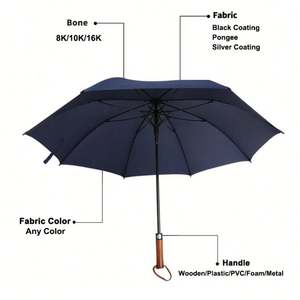 Parapluie de golf droit portable avec logo, idéal pour les cadeaux d'affaires et les activités de plein air – Vente en gros, Meilleures ventes - Product Image 2
