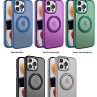 Support de téléphone rotatif à 360 degrés invisible, coque de protection magnétique en PC avec logo personnalisé pour iPhone 17/18 Pro Max