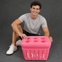 Glacière gonflable personnalisée rouge pour boissons