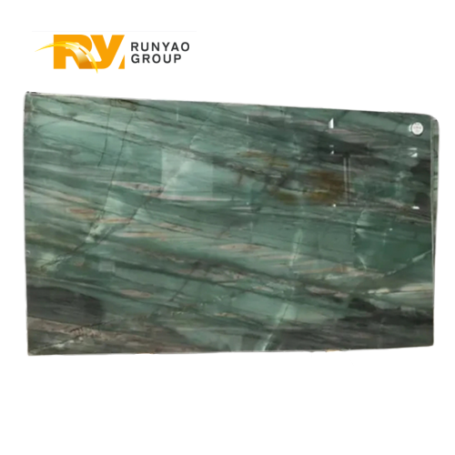 6mm Thin Royal Emerald Green Marble Look Stone Wall Sintered Slab Artificial Stone