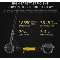 Trottinette électrique S05 City, 22 km/h, 350 W, pliable, freins à disque doubles, IPX4, batterie au lithium 5,2 Ah, charge maximale 120 kg, trottinette électrique écologique