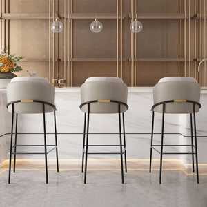 Hot Selling PU Leather Modern <strong>Breakfast</strong> Kitchen Dining <strong>Bar</strong> Stool Counter Height <strong>with</strong> <strong>Back</strong> &amp; Footrest High <strong>Chair</strong> for Restaurant - Product Image 5