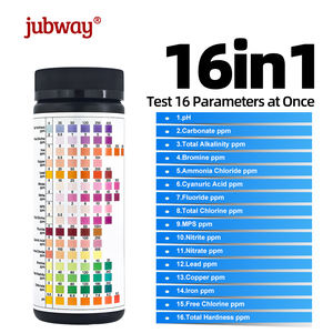 Vente en gros d'usine 16 en 1 pH <span class=keywords><strong>chlore</strong></span> Nitrite <span class=keywords><strong>Test</strong></span> de qualité de l'<span class=keywords><strong>eau</strong></span> domestique bandes de <span class=keywords><strong>test</strong></span> d'<span class=keywords><strong>eau</strong></span> <span class=keywords><strong>potable</strong></span> - Product Image 3