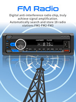 Autoradio universel BQCC Single DIN, lecteur multimédia de voiture avec MP3, stéréo, Bluetooth, FM, AUX-in, USB, boutons colorés, télécommande via application