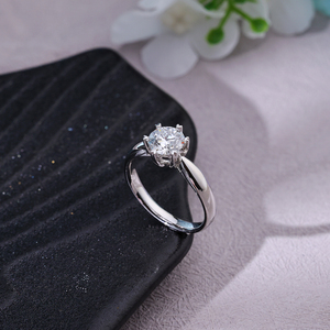 Bague de fiançailles et de mariage en or massif 14 carats avec diamant de laboratoire certifié IGI 1 carat, bijoux de luxe personnalisés en gros - Product Image 3