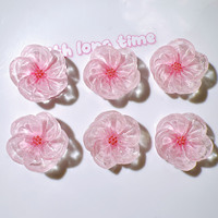 Breloques en résine florale colorées transparentes miniatures pour coques de téléphone DIY et pinces à cheveux