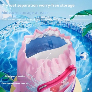 Borsa Impermeabile per Nuoto con Grande Capacità e Scomparti Separati per Asciutto e Bagnato, <span class=keywords><strong>Zaino</strong></span> da Spiaggia per Bambini - Product Image 4