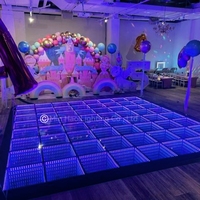 Plancher de danse LED à changement de couleur RVB - Plancher de danse interactif portable éclairé avec contrôle DMX, classé IP65 pour les fêtes/les clubs