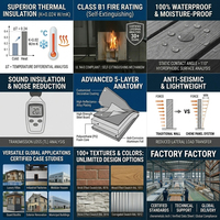 Panneaux muraux isolés préfabriqués en mousse de polyuréthane à installation rapide pour maison modulaire