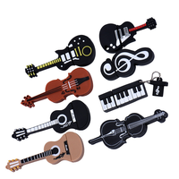 Cute Piano Keyboard PVC USB Flash Drive Musical Instrument Pendrive With Music Note Charm Custom Logo Souvenir Promotional Gift
