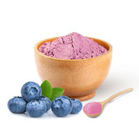 Poudre d'extrait de fruits de myrtille séchés 100 % naturelle de qualité alimentaire en vrac, en bouteille ou en récipient en verre