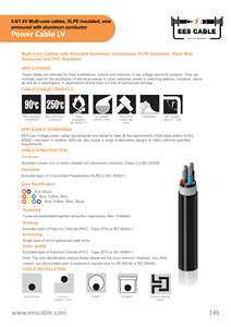 Cable de Alimentación de Aluminio NA2XRY de 0.6/1kV 4*300mm² con XLPE y Armadura de Acero, Estándar IEC para el <span class=keywords><strong>Mercado</strong></span> Español - Product Image 4