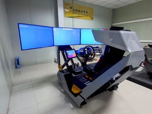 Simulateur de conduite à commande à distance, poste de pilotage avec double écran, siège de simulateur d'entraînement pour l'enseignement de la conduite - Product Image 3