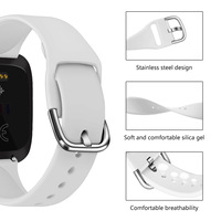 Correa de reloj de silicona deportiva transpirable suave ajustable clásica correa de repuesto para Fitbit Versa 2 pulsera impermeable para hombres y mujeres